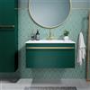 Leroy Merlin Mobile bagno sospeso con lavabo L 80 x H 40 x P 45.5 cm verde e oro per vasca centrale Loa