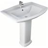 Leroy Merlin Lavabo sospeso rettangolare Washington L 50.5 x H 25 x P 50.5 cm in ceramica bianco