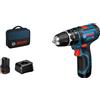 Bosch Professional Trapano a percussione a batteria BOSCH PROFESSIONAL GSB 12V -15 12 V, 2 batterie in borsa morbida