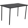 Leroy Merlin Tavolo da pranzo per giardino Cafe struttura e superficie in acciaio antracite per 4 persone 70x120cm