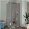 Leroy Merlin Box doccia con ingresso frontale saloon L 80 x H 190 cm, in vetro fumé SP. 6 mm, profilo cromato Bilbao