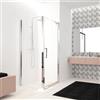 Leroy Merlin Box doccia con ingresso frontale saloon L 80 x H 200 cm, in vetro trasparente SP. 8 mm, profilo cromato Lead