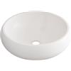 SANYCCES Lavabo da appoggio RONDO SANYCCES tondo in resina bianco opaco piletta non inclusa, finitura ruvida