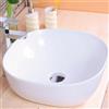 SANYCCES Lavabo da appoggio SANYCCES quadrato in ceramica L 42.5 x H 15 x P 12.1 cm bianco lucido piletta non inclusa