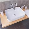 SANYCCES Lavabo da appoggio Catania SANYCCES rettangolare in ceramica L 50 x H 13.5 x P 11 cm bianco opaco piletta non inclusa