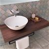 SANYCCES Lavabo da appoggio SANYCCES Nil tondo in resina bianco opaco piletta non inclusa