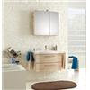Leroy Merlin Mobile bagno sospeso con lavabo L 85 x H 49 x P 42.7 cm rovere castello per vasca centrale Solitaire