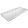 SENSEA Lavabo a incasso rettangolare vasca centrale Remix L 106 x H 16.5 x P 49.7 cm in ceramica bianco lucido
