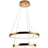 NOVECENTO Lampadario LED glamour Joy dorato, luce naturale 2250 lumen, NOVECENTO