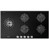 Delonghi Piano cottura 5 fuochi L 90 cm NSL 590D NCM DE'LONGHI nero griglie in ghisa