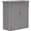 Biohort Box portattrezzi in acciaio BIOHORT L 132 x P 57 x H 140 cm grigio quarzo metallizzato