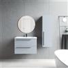 VISOBATH Mobile da bagno sospeso sotto lavabo L 80 x H 55 x P 45 cm grigio perla laccato opaco, 2 cassetti VISOBATH Mia