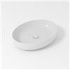 OLYMPIA CERAMICA Lavabo da appoggio Wave OLYMPIA CERAMICA ovale in ceramica L 55 x H 14 x P 40 cm bianco opaco