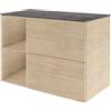 SENSEA Mobile bagno a terra con lavabo L 90 x H 64 x P 48 cm rovere naturale/cemento 2 cassetti Neo Line