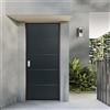 DI.BI. Porta blindata DI.BI. Titan L 80 x H 210 cm in PVC antracite/bianco, apertura spingere a destra, falso telaio incluso