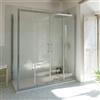Leroy Merlin Box doccia con ingresso frontale scorrevole L 180 x H 190 cm, in vetro trasparente SP. 6 mm, profilo cromato Bilbao