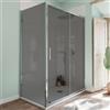 Leroy Merlin Box doccia con ingresso frontale scorrevole L 110 x H 190 cm, in vetro fumé SP. 6 mm, profilo cromato Bilbao
