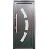 Leroy Merlin Portoncino d'ingresso 10007 L 80 x H 210 cm in PVC antracite, apertura spingere a destra, falso telaio non incluso