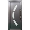 Leroy Merlin Portoncino d'ingresso 10007 L 80 x H 210 cm in PVC antracite, apertura spingere a sinistra, falso telaio non incluso