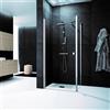 Leroy Merlin Box doccia con ingresso frontale saloon L 90 x H 200 cm, in vetro trasparente SP. 6 mm, profilo argento spazzolato Glam