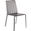 NATERIAL Sedia da giardino Idaho NATERIAL, struttura in alluminio grigio, seduta in alluminio antracite
