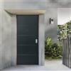 DI.BI. Porta blindata DI.BI. Titan L 80 x H 200 cm in PVC antracite/bianco, apertura spingere a sinistra, falso telaio incluso