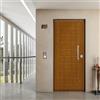 DI.BI. Porta blindata DI.BI. Mab L 90 x H 200 cm in PVC noce, apertura spingere a sinistra, falso telaio incluso