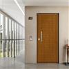 DI.BI. Porta blindata DI.BI. Mab L 90 x H 200 cm in PVC noce, apertura spingere a destra, falso telaio incluso