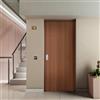DI.BI. Porta blindata DI.BI. Puck L 80 x H 200 cm in melaminico noce/bianco, apertura spingere a destra, falso telaio incluso