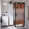 SENSEA Box doccia con ingresso frontale battente L 80 x H 190 cm, in vetro serigrafato profilo nero cromato Easy