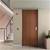 DI.BI. Porta blindata DI.BI. Puck L 80 x H 210 cm in melaminico noce, apertura spingere a sinistra, falso telaio incluso