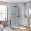 SENSEA Box doccia con ingresso frontale scorrevole L 120 x H 190 cm, in vetro trasparente profilo cromato Easy