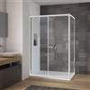 SENSEA Box doccia con ingresso frontale L 120 x H 190 cm, in vetro fumé profilo cromato Easy
