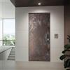 DI.BI. Porta blindata DI.BI. Keramik L 80 x H 200 cm in Laminam grafite/bianco, apertura spingere a sinistra, falso telaio incluso