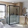SENSEA Box doccia con ingresso frontale battente L 120 x H 190 cm, in vetro trasparente profilo nero cromato Easy