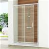 SENSEA Porta doccia scorrevole Easy L 120 x H 190 x P 0.6 cm in vetro vetro senza finitura / trasparente profilo cromo