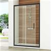SENSEA Porta doccia scorrevole Easy L 120 x H 190 x P 0.6 cm in vetro vetro senza finitura / trasparente profilo nero