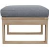 NATERIAL Pouf da giardino con cuscino grigio Solaris NATERIAL, struttura in acacia marrone seduta in acacia grigio, L 50 x H 40 x P 50 cm
