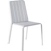 NATERIAL Sedia da giardino Idaho NATERIAL, struttura e seduta in alluminio grigio