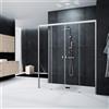 Leroy Merlin Box doccia con ingresso frontale L 160 x H 200 cm, in vetro trasparente profilo cromato Glam