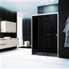Leroy Merlin Box doccia con ingresso frontale L 140 x H 200 cm, in vetro fumé profilo cromato Glam