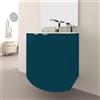 BADEN HAUS Mobile bagno sospeso con lavabo L 70 x H 70 x P 51 cm blu petrolio per vasca centrale Onda