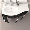 BADEN HAUS Mobile bagno sospeso con lavabo L 104 x H 70 x P 51 cm grigio grafite per vasca a sinistra Onda