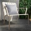 NATERIAL Sedia da giardino con braccioli Idaho NATERIAL, struttura e seduta in alluminio beige