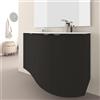 BADEN HAUS Mobile bagno sospeso con lavabo L 104 x H 70 x P 51 cm grigio grafite per vasca a destra Onda