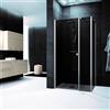 Leroy Merlin Box doccia con ingresso frontale L 140 x H 200 cm, in vetro fumé profilo cromato Glam