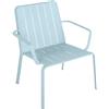 NATERIAL Sedia da giardino con braccioli Idaho NATERIAL, seduta in alluminio azzurro