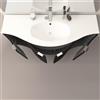 BADEN HAUS Mobile bagno sospeso con lavabo L 138 x H 70 x P 51 cm grigio grafite per vasca centrale Onda
