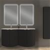 BADEN HAUS Mobile bagno sospeso con lavabo L 138 x H 70 x P 51 cm grigio grafite per doppia vasca Onda