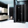 Leroy Merlin Box doccia con ingresso frontale pieghevole L 130 x H 200 cm, in vetro fumé SP. 6 mm, profilo cromato Glam